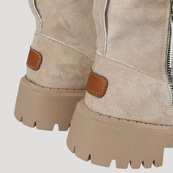 Naomi | Women's Chunky Ankle Boots Faux Fur Lined Boots