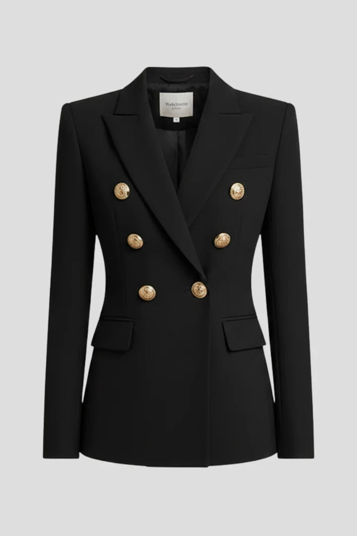Olive | Women's Double Breasted Jacket Gold Button Blazer