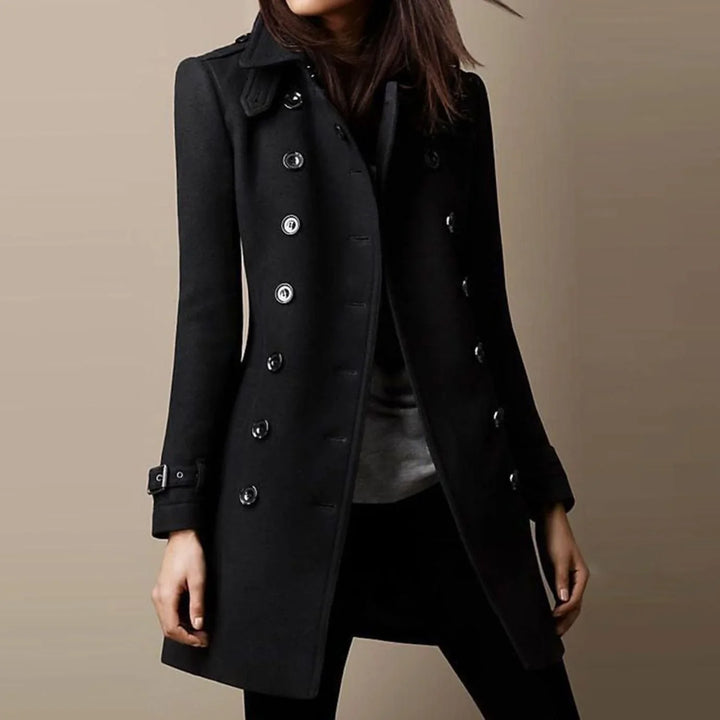 Paloma | Women's Military Coat Double Breasted Long Peacoat
