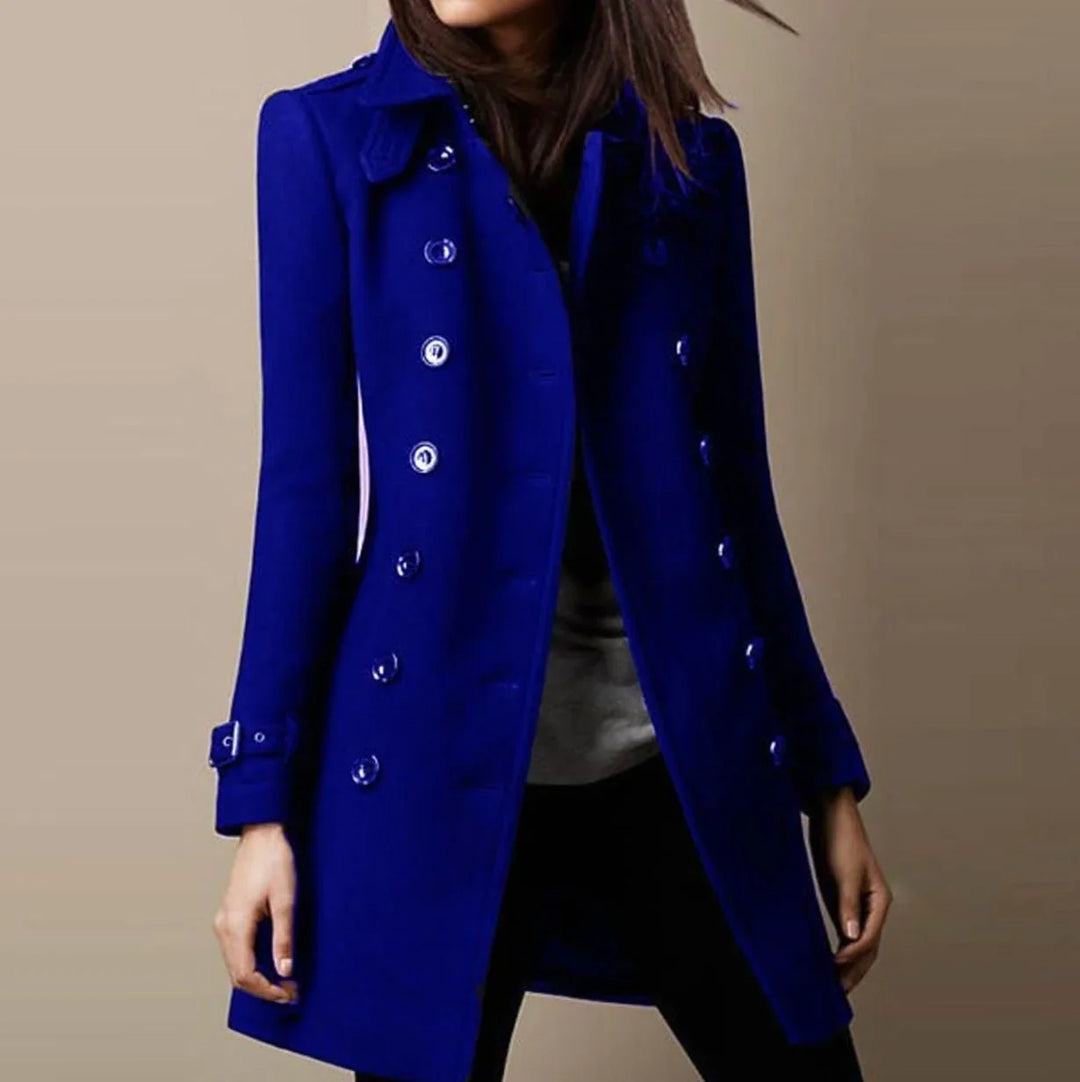 Paloma | Women's Military Coat Double Breasted Long Peacoat