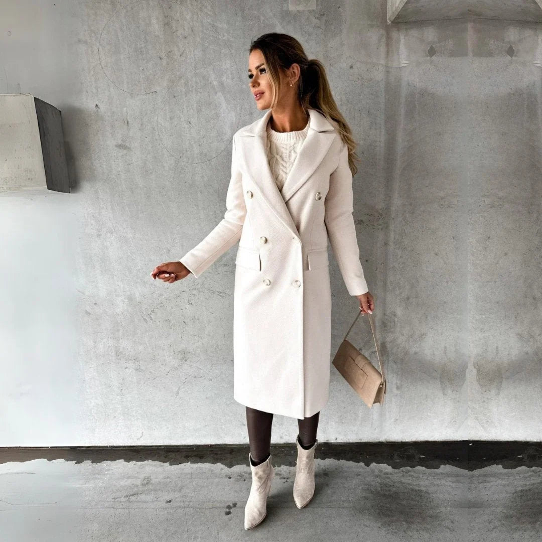 Pamela | Women's Tailored Long Double Breasted Coat