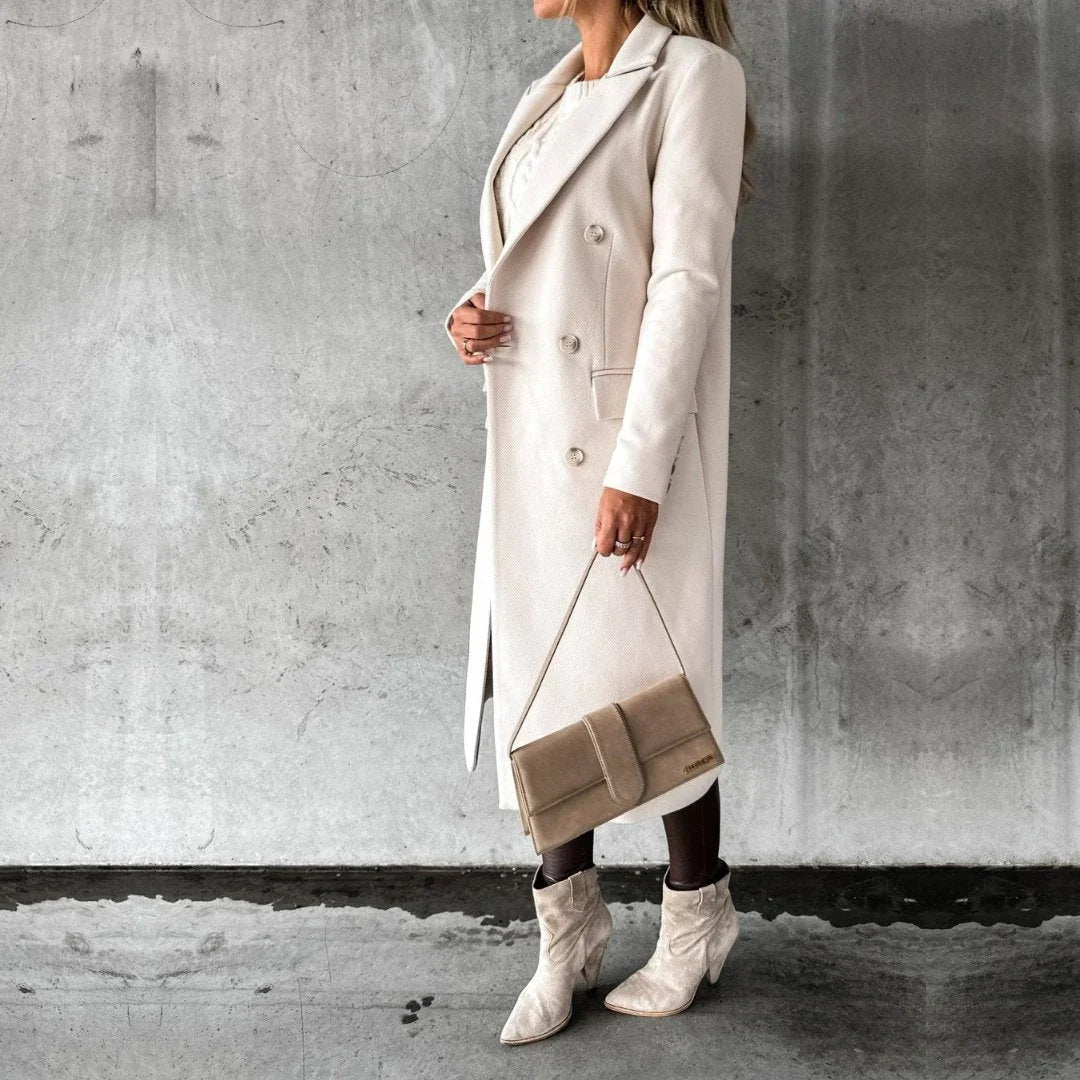 Pamela | Women's Tailored Long Double Breasted Coat