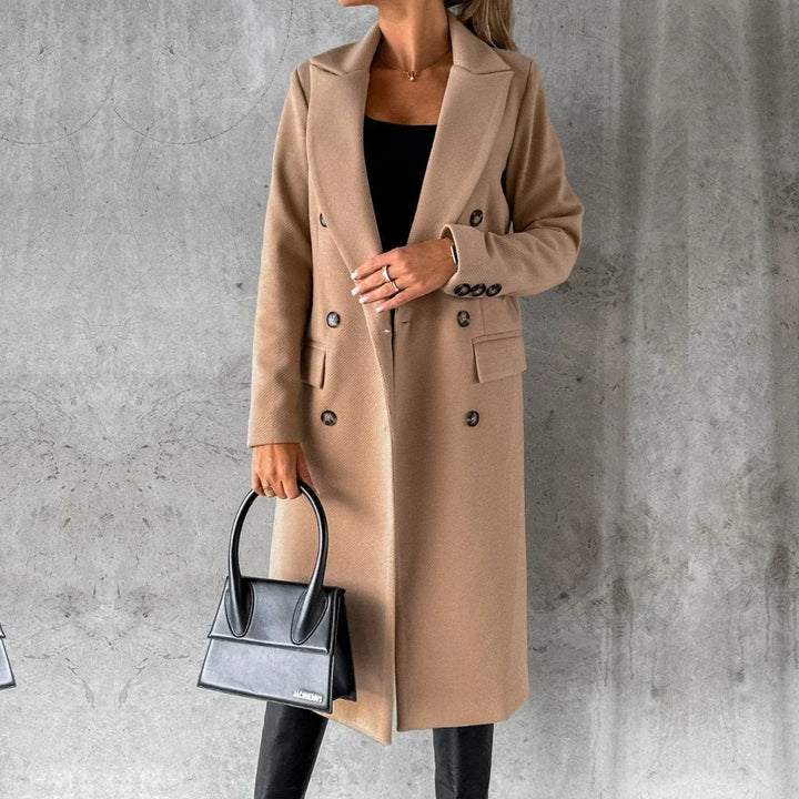 Pamela | Women's Tailored Long Double Breasted Coat