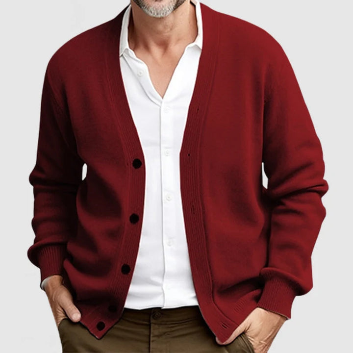 Patrick | Men's V Neck Button Cardigan Knit Sweater