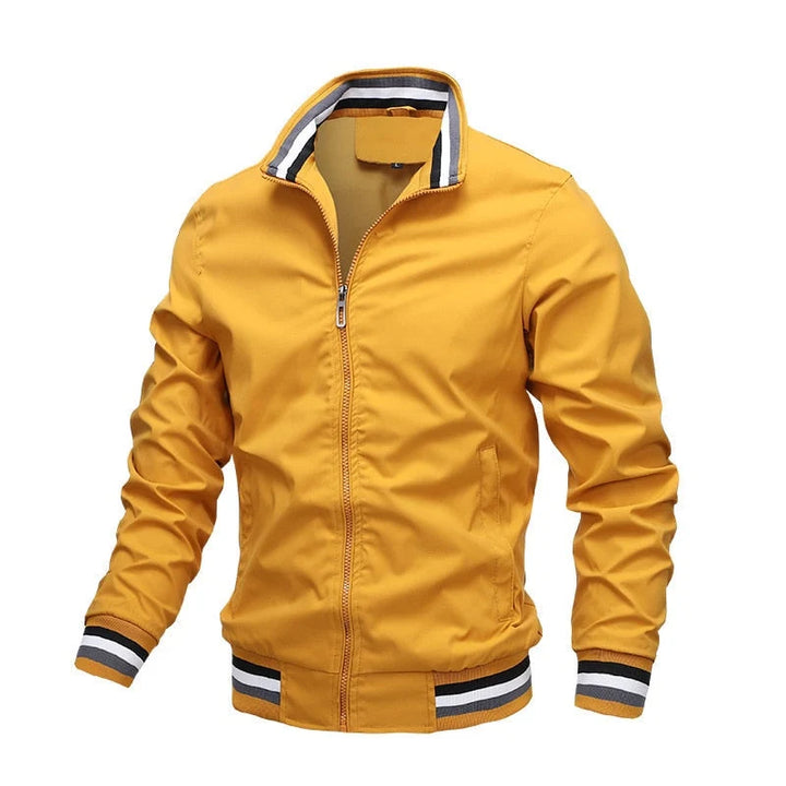 Ryan | Men's Lightweight Jacket Striped Trim Bomber Jacket