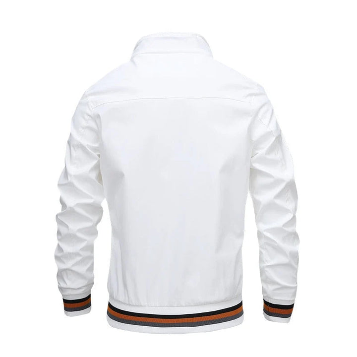 Ryan | Men's Lightweight Jacket Striped Trim Bomber Jacket