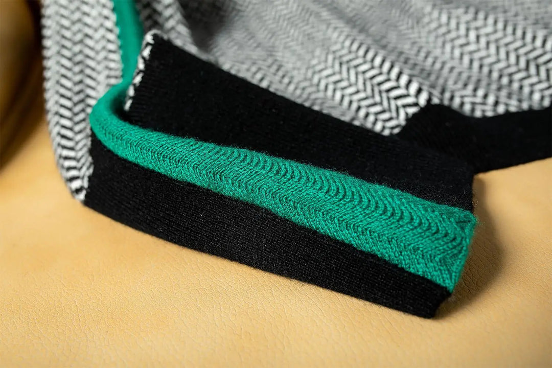 Sara | Women's Chevron Turtleneck Color Block Sweater