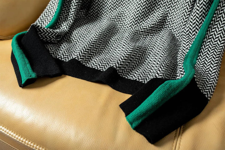 Sara | Women's Chevron Turtleneck Color Block Sweater