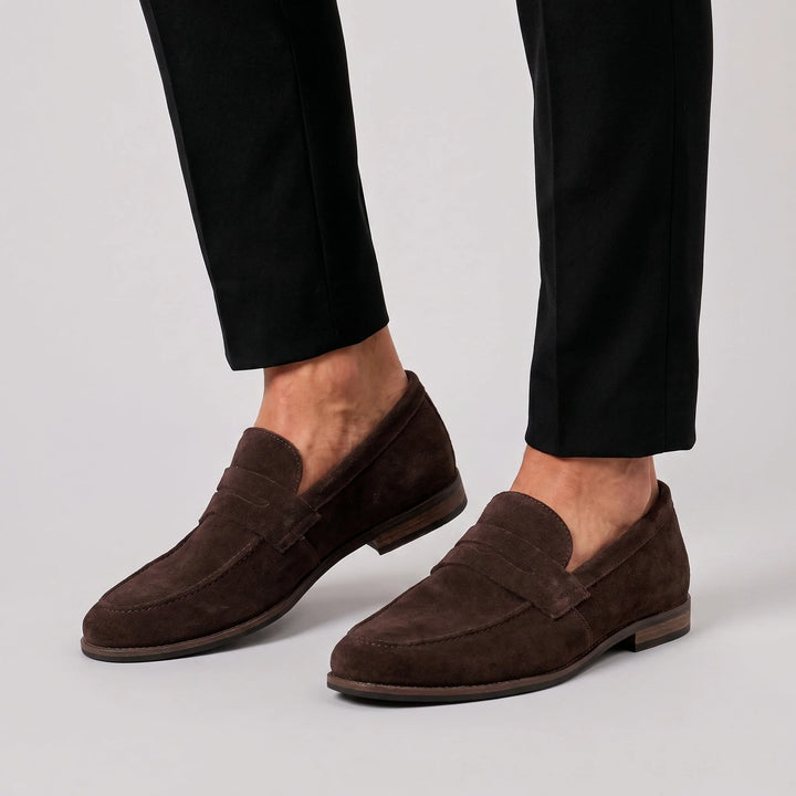 Tyler | Men's Penny Loafers Slip On Suede Effect Shoes