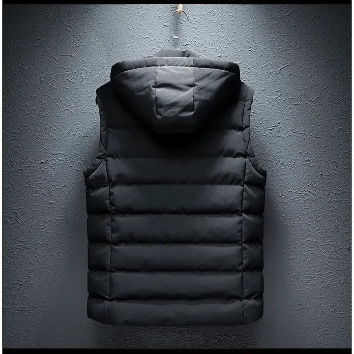 Winson | Men's Puffer Vest Detachable Hood Quilted Vest