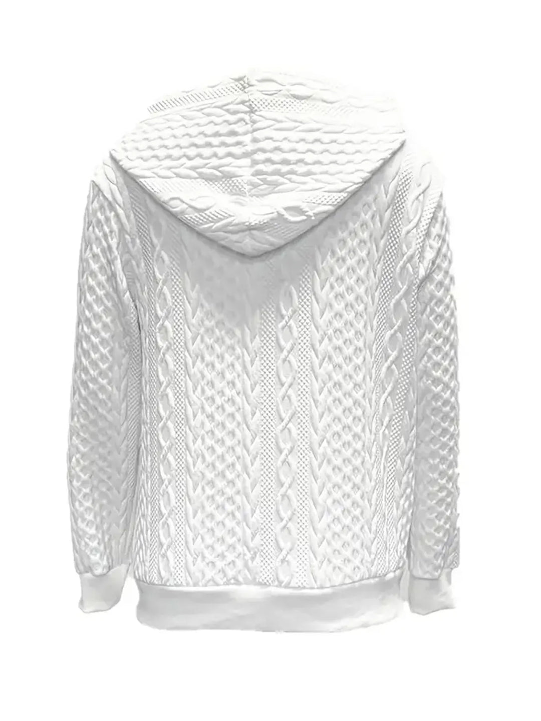 Yasmin | Women's Hooded Jacket Cable Texture Bomber Jacket
