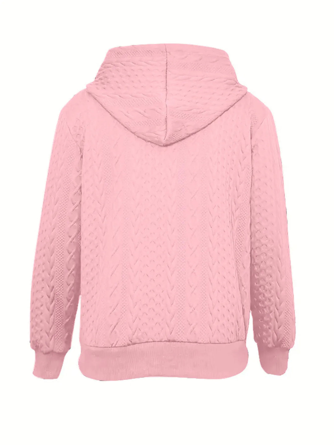 Yasmin | Women's Hooded Jacket Cable Texture Bomber Jacket